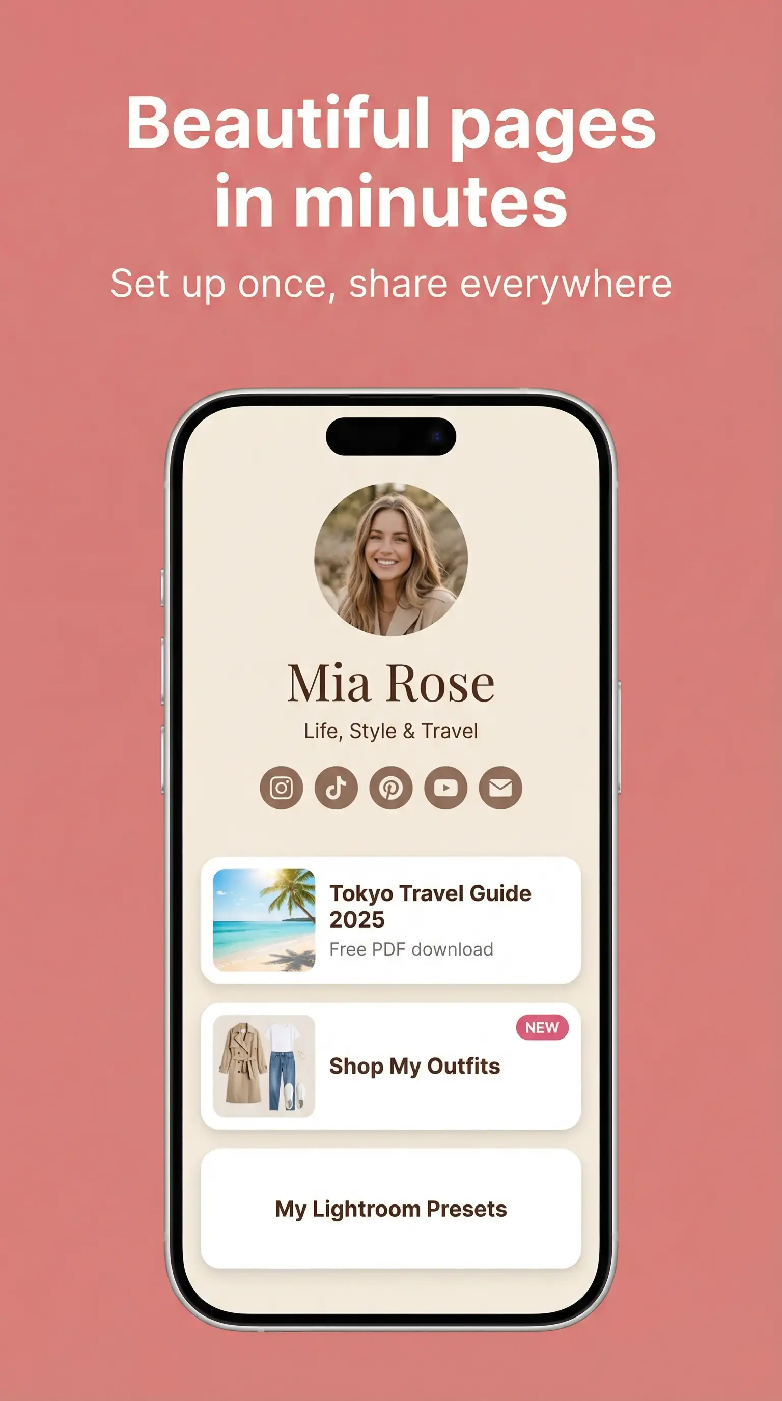 LinkBio Tracker — analytics dashboard
